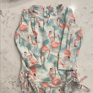 Flamingo Print Kids Swimwear